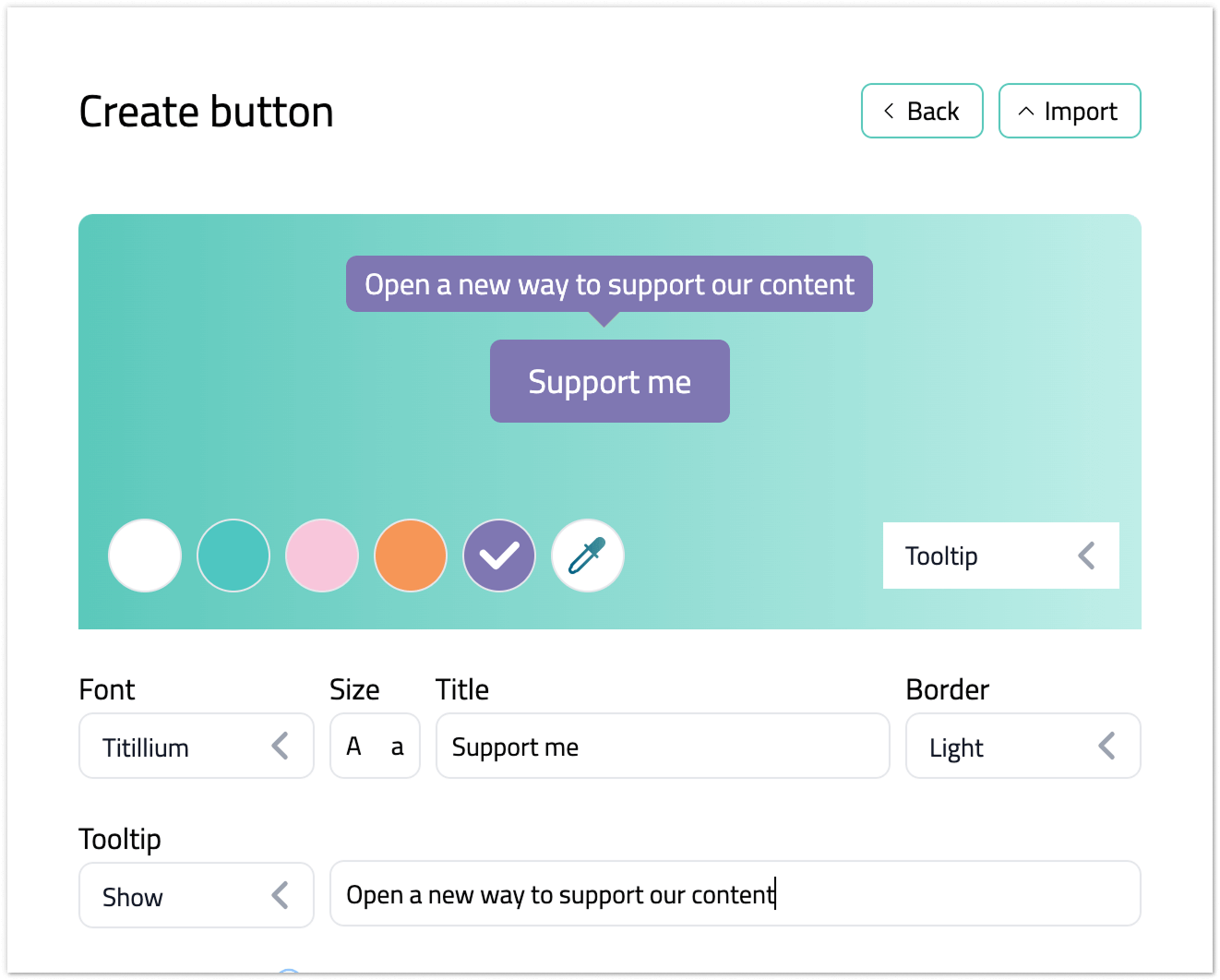 Create a button