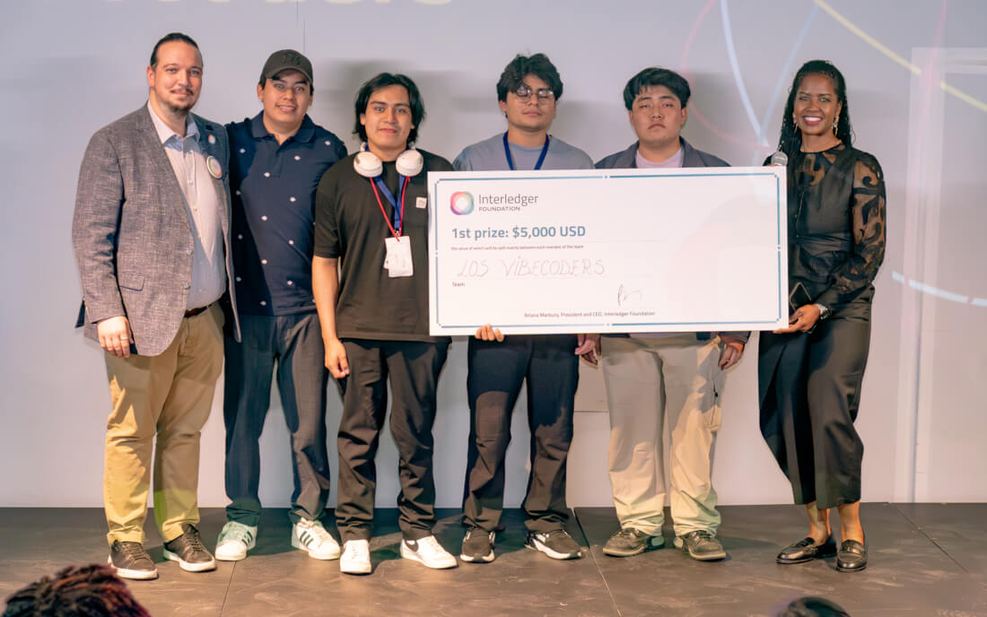 Los VibeCoders, first-place winners at the Interledger Hackathon 2025.